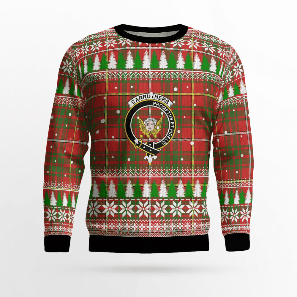 Clan Carruthers Crest Tartan Christmas Ugly Sweater IK99 Carruthers Crest Tartan Tartan Ugly Sweater