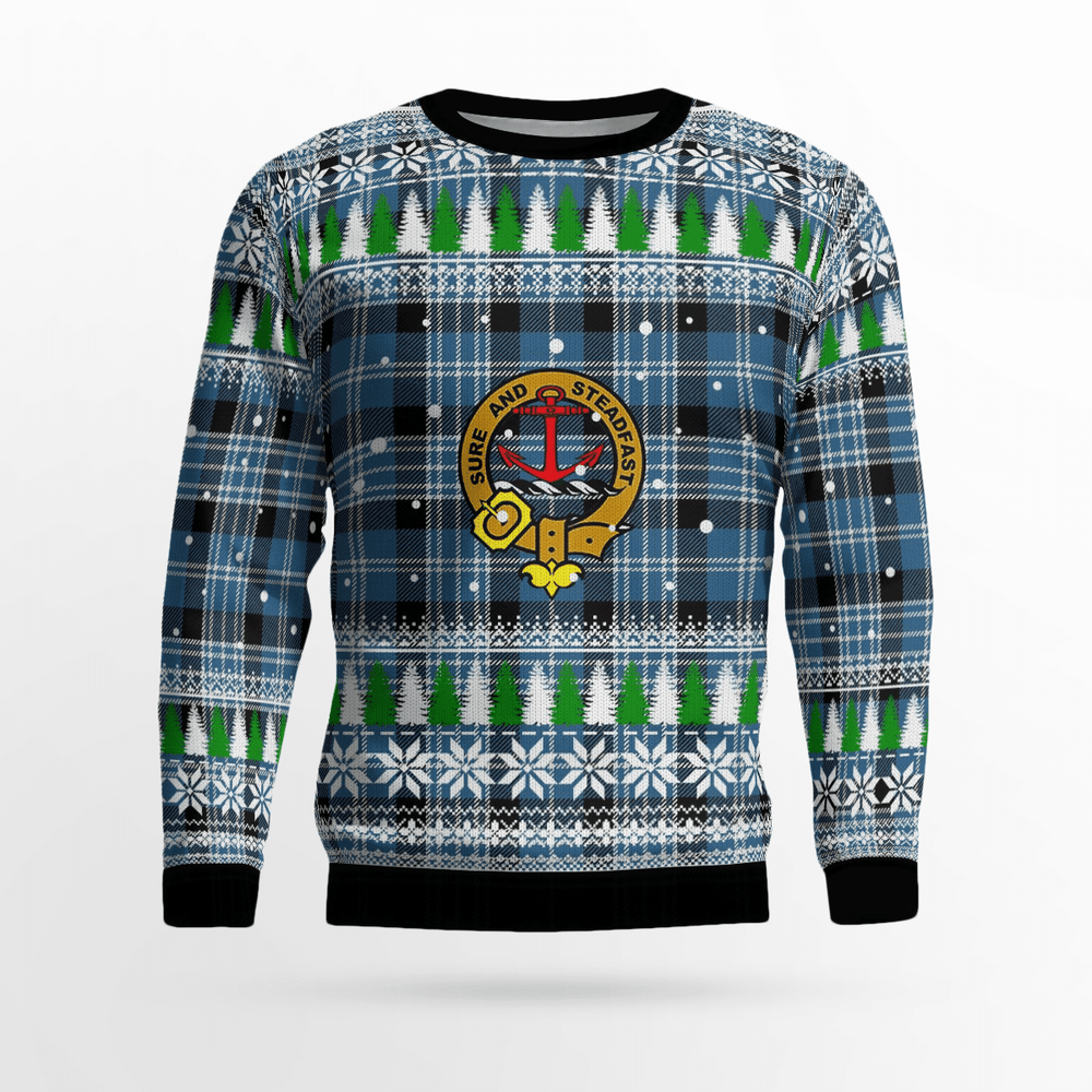 Clan Clark Ancient Crest Tartan Christmas Ugly Sweater EX73 Clark Ancient Crest Tartan Tartan Ugly Sweater