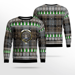 Clan MacKay Weathered Crest Tartan Christmas Ugly Sweater VK71 MacKay Weathered Crest Tartan Tartan Ugly Sweater