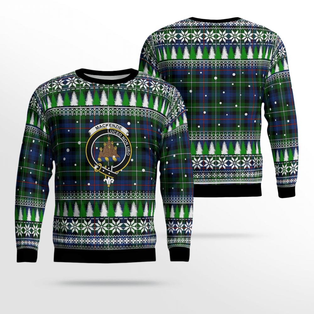 Clan MacKenzie Modern Crest Tartan Christmas Ugly Sweater UD13 MacKenzie Modern Crest Tartan Tartan Ugly Sweater