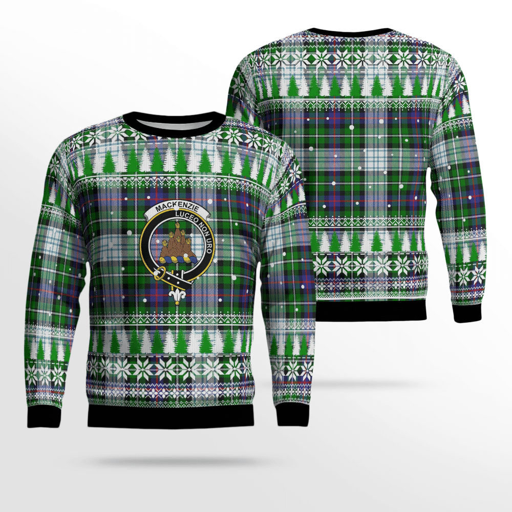 Clan MacKenzie Dress Modern Crest Tartan Christmas Ugly Sweater JT65 MacKenzie Dress Modern Crest Tartan Tartan Ugly Sweater