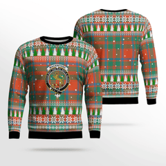 Clan MacKintosh Ancient Crest Tartan Christmas Ugly Sweater KV24 MacKintosh Ancient Crest Tartan Tartan Ugly Sweater