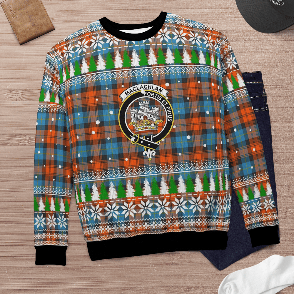 Clan MacLachlan Ancient Crest Tartan Christmas Ugly Sweater WB57 MacLachlan Ancient Crest Tartan Tartan Ugly Sweater