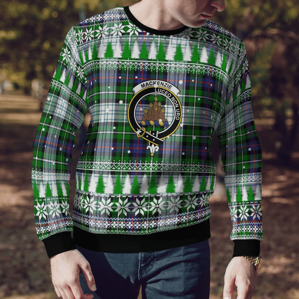 Clan MacKenzie Dress Modern Crest Tartan Christmas Ugly Sweater JT65 MacKenzie Dress Modern Crest Tartan Tartan Ugly Sweater