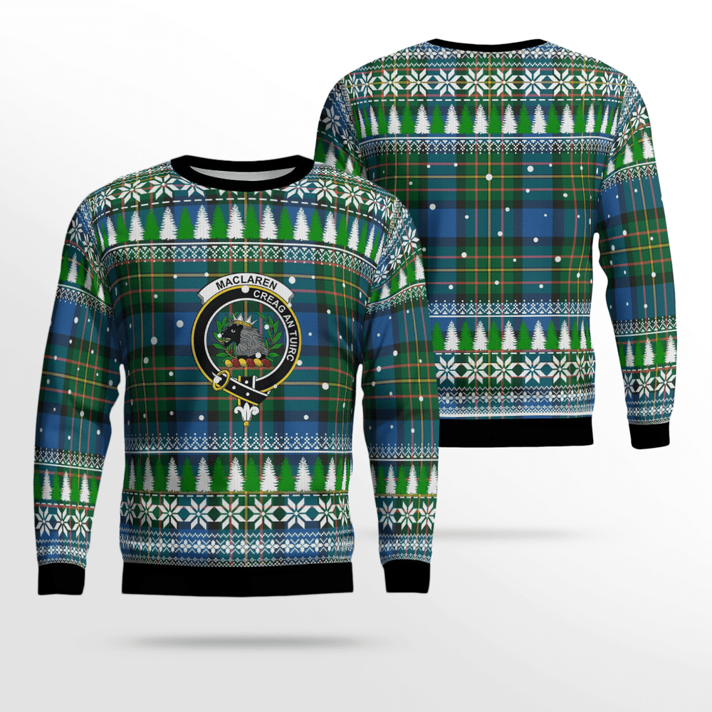 Clan MacLaren Ancient Crest Tartan Christmas Ugly Sweater UW62 MacLaren Ancient Crest Tartan Tartan Ugly Sweater