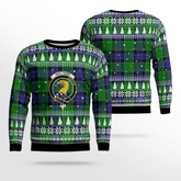 Clan Haldane 2 Crest Tartan Christmas Ugly Sweater MN56 Haldane 2 Crest Tartan Tartan Ugly Sweater