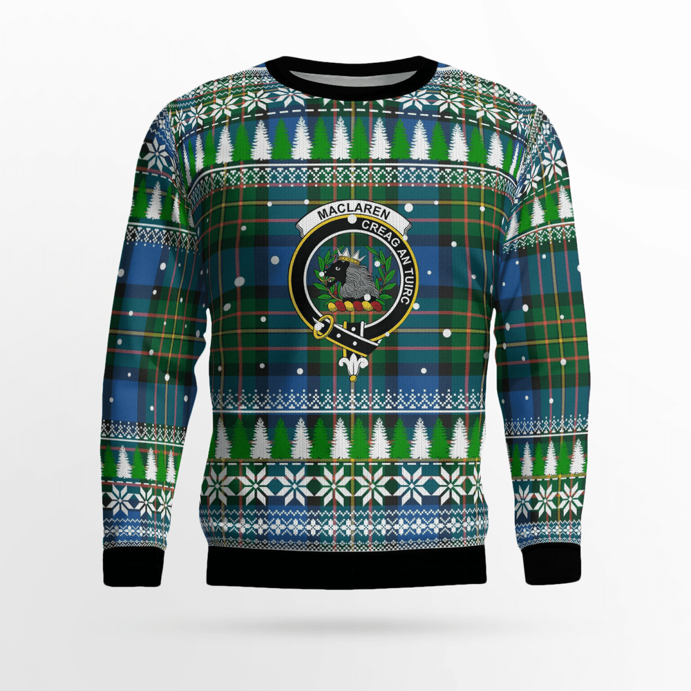 Clan MacLaren Ancient Crest Tartan Christmas Ugly Sweater UW62 MacLaren Ancient Crest Tartan Tartan Ugly Sweater