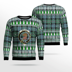 Clan Melville Crest Tartan Christmas Ugly Sweater NC97 Melville Crest Tartan Tartan Ugly Sweater