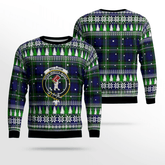 Clan Meldrum Forbes Crest Tartan Christmas Ugly Sweater DE50 Meldrum Forbes Crest Tartan Tartan Ugly Sweater