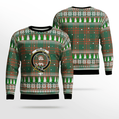 Clan Menzies Green Ancient Crest Tartan Christmas Ugly Sweater KI63 Menzies Green Ancient Crest Tartan Tartan Ugly Sweater
