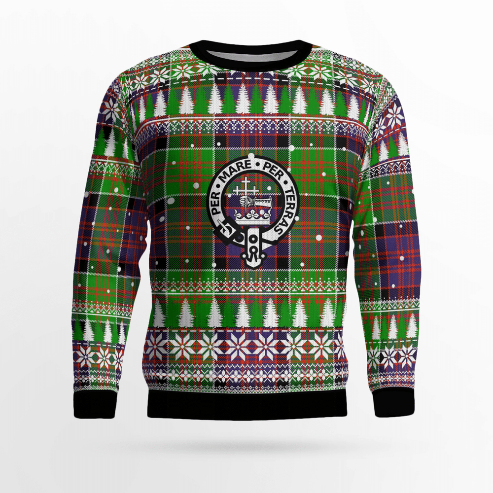 Clan MacDonald of Clanranald Crest Tartan Christmas Ugly Sweater IU50 MacDonald of Clanranald Crest Tartan Tartan Ugly Sweater