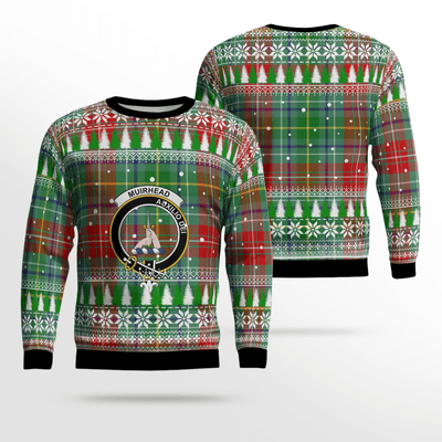 Clan Muirhead Crest Tartan Christmas Ugly Sweater