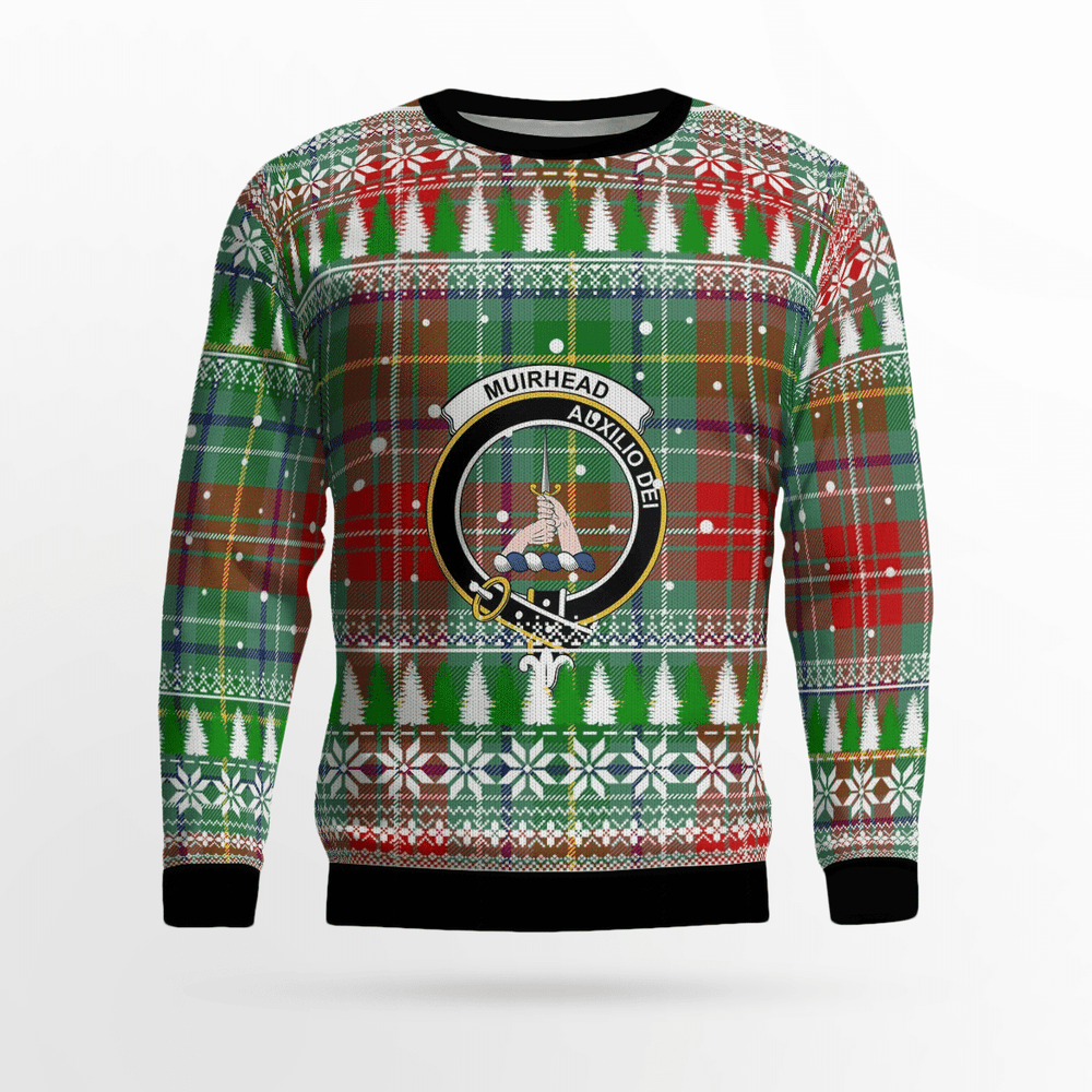 Clan Muirhead Crest Tartan Christmas Ugly Sweater HX82 Muirhead Crest Tartan Tartan Ugly Sweater