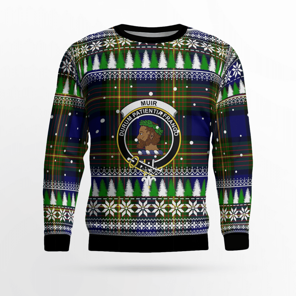 Clan Muir Crest Tartan Christmas Ugly Sweater RD70 Muir Crest Tartan Tartan Ugly Sweater