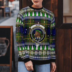 Clan Muir Crest Tartan Christmas Ugly Sweater RD70 Muir Crest Tartan Tartan Ugly Sweater