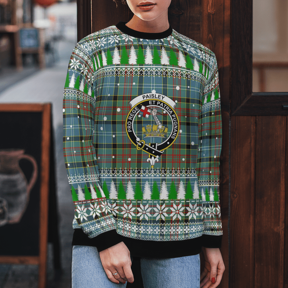 Clan Paisley District Crest Tartan Christmas Ugly Sweater LW47 Paisley District Crest Tartan Tartan Ugly Sweater