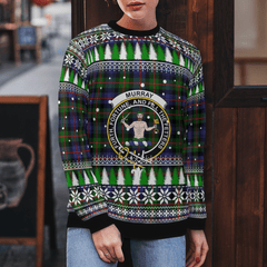 Clan Murray of Atholl Modern Crest Tartan Christmas Ugly Sweater BQ97 Murray of Atholl Modern Crest Tartan Tartan Ugly Sweater