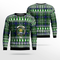 Clan Purves (Tweedside) Crest Tartan Christmas Ugly Sweater OX59 Purves (Tweedside) Crest Tartan Tartan Ugly Sweater