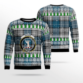 Clan Napier Modern Crest Tartan Christmas Ugly Sweater LS41 Napier Modern Crest Tartan Tartan Ugly Sweater