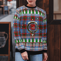 Clan Pentland (Edinburgh) Crest Tartan Christmas Ugly Sweater WN55 Pentland (Edinburgh) Crest Tartan Tartan Ugly Sweater