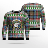Clan Norvel (Stirling) Crest Tartan Christmas Ugly Sweater KO54 Norvel (Stirling) Crest Tartan Tartan Ugly Sweater