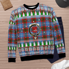 Clan Pentland (Edinburgh) Crest Tartan Christmas Ugly Sweater WN55 Pentland (Edinburgh) Crest Tartan Tartan Ugly Sweater