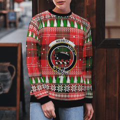 Clan Nesbitt Modern Crest Tartan Christmas Ugly Sweater TE35 Nesbitt Modern Crest Tartan Tartan Ugly Sweater