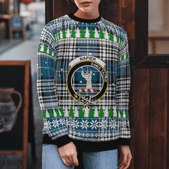 Clan Napier Modern Crest Tartan Christmas Ugly Sweater LS41 Napier Modern Crest Tartan Tartan Ugly Sweater