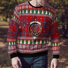 Clan Rait Inverness Crest Tartan Christmas Ugly Sweater SN20 Rait Inverness Crest Tartan Tartan Ugly Sweater