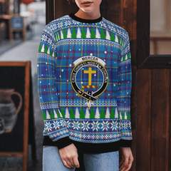 Clan Mercer Modern Crest Tartan Christmas Ugly Sweater FB25 Mercer Modern Crest Tartan Tartan Ugly Sweater