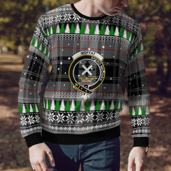 Clan Moffat Modern Crest Tartan Christmas Ugly Sweater EG54 Moffat Modern Crest Tartan Tartan Ugly Sweater
