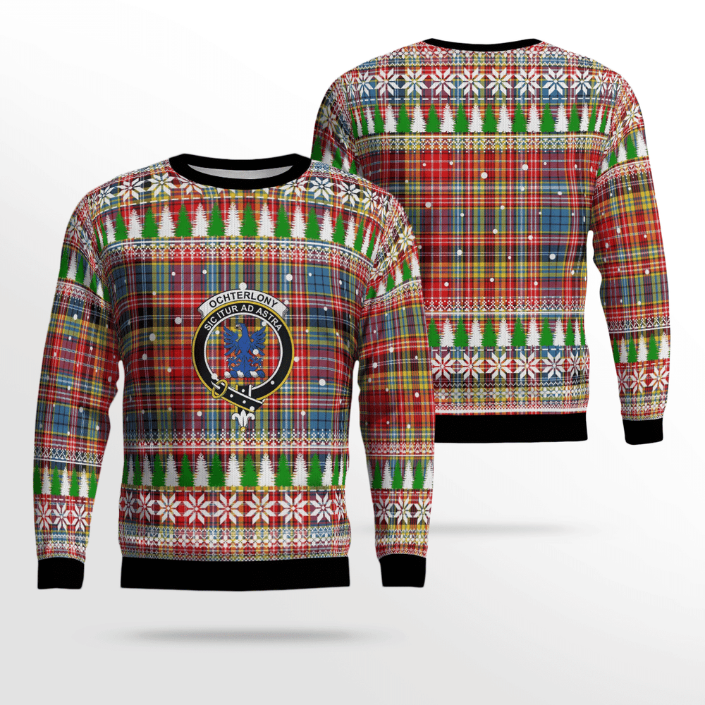 Clan Ogilvie of Airlie Ancient Crest Tartan Christmas Ugly Sweater UG31 Ogilvie of Airlie Ancient Crest Tartan Tartan Ugly Sweater