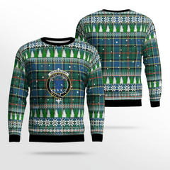 Clan Ogilvie Hunting Ancient Crest Tartan Christmas Ugly Sweater UQ22 Ogilvie Hunting Ancient Crest Tartan Tartan Ugly Sweater