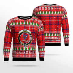 Clan Rose Crest Tartan Christmas Ugly Sweater RR93 Rose Crest Tartan Tartan Ugly Sweater