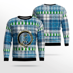 Clan Roberton Crest Tartan Christmas Ugly Sweater EU18 Roberton Crest Tartan Tartan Ugly Sweater