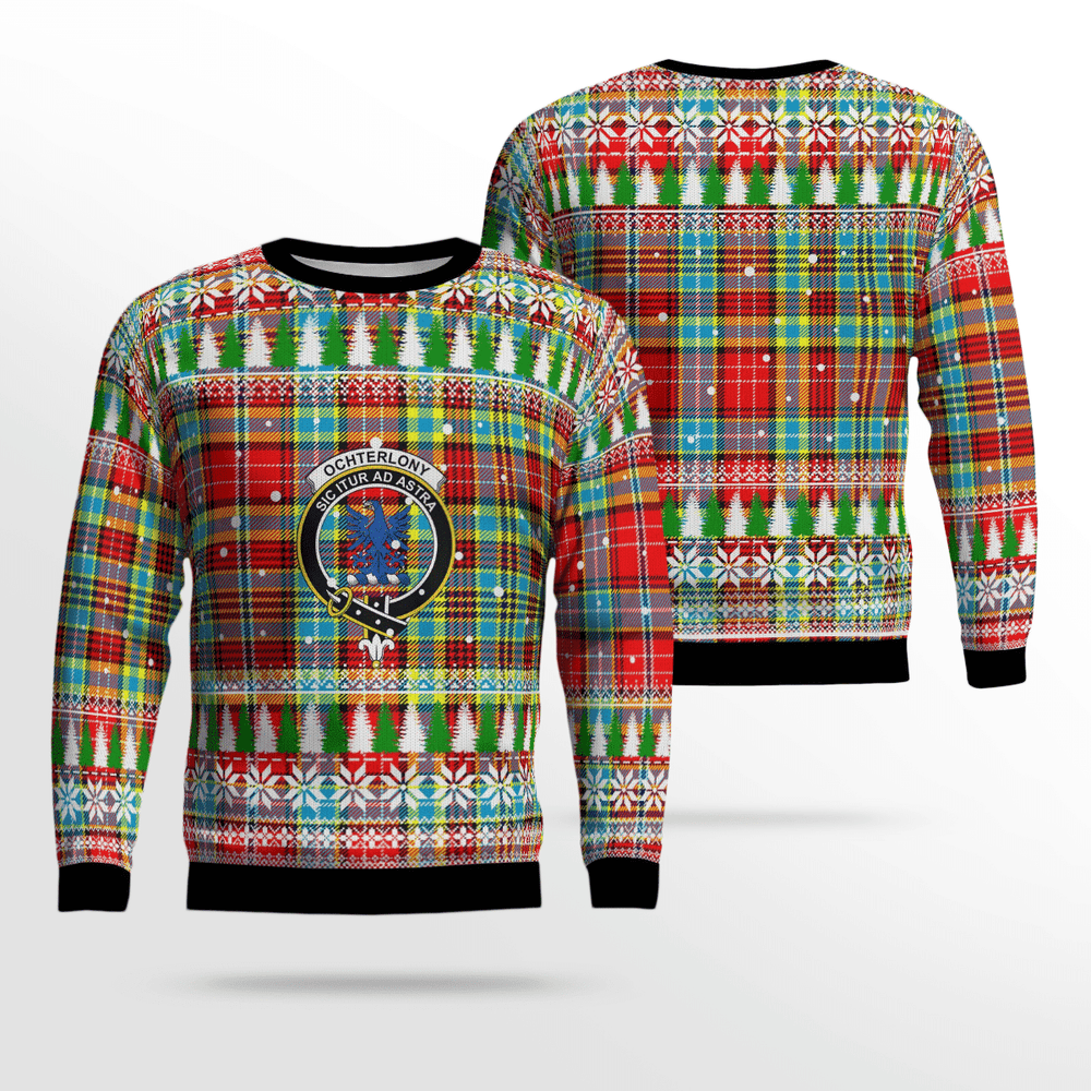 Clan Ogilvie Crest Tartan Christmas Ugly Sweater ZS12 Ogilvie Crest Tartan Tartan Ugly Sweater