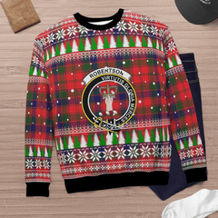 Clan Robertson Modern Crest Tartan Christmas Ugly Sweater NL88 Robertson Modern Crest Tartan Tartan Ugly Sweater