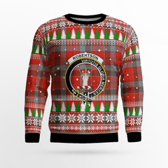 Clan Robertson Weathered Crest Tartan Christmas Ugly Sweater PN67 Robertson Weathered Crest Tartan Tartan Ugly Sweater