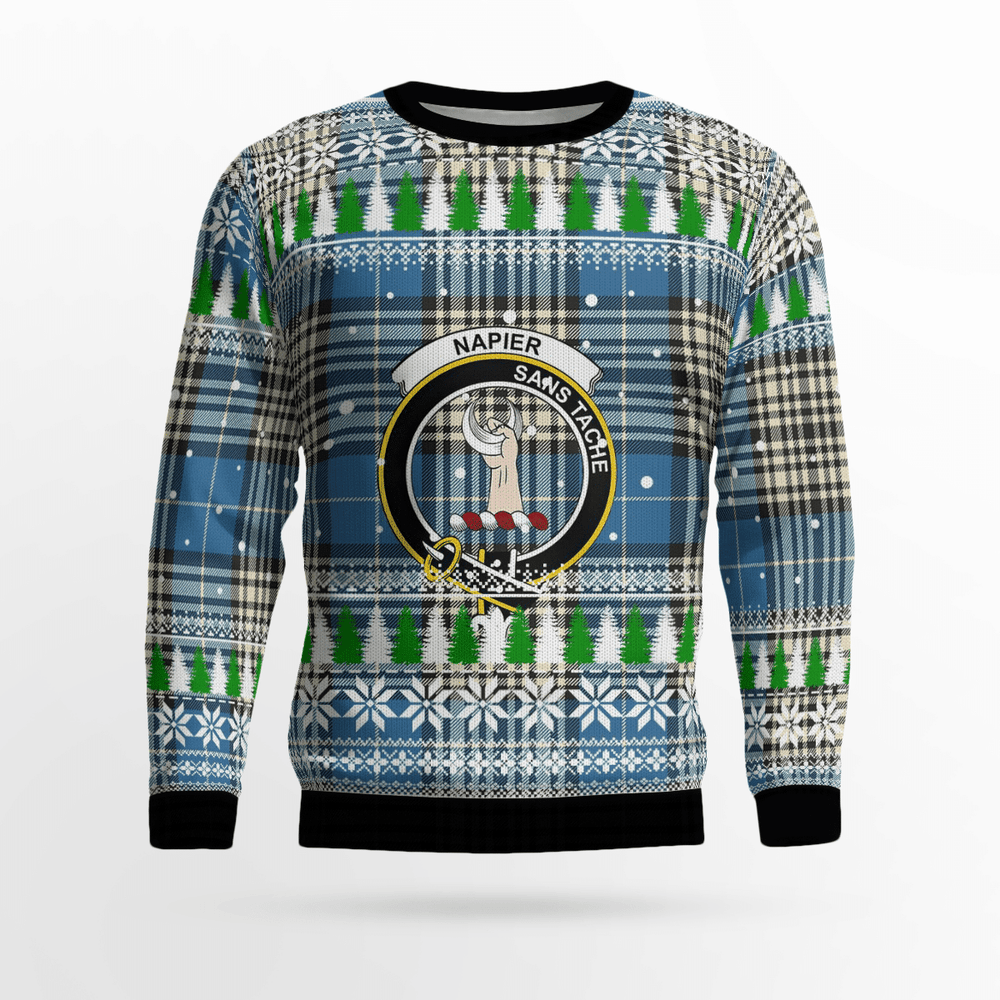 Clan Napier Ancient Crest Tartan Christmas Ugly Sweater CY56 Napier Ancient Crest Tartan Tartan Ugly Sweater