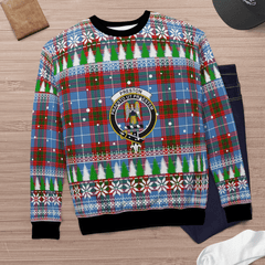 Clan Preston (Edinburgh) Crest Tartan Christmas Ugly Sweater XC10 Preston (Edinburgh) Crest Tartan Tartan Ugly Sweater