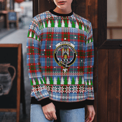 Clan Preston (Edinburgh) Crest Tartan Christmas Ugly Sweater XC10 Preston (Edinburgh) Crest Tartan Tartan Ugly Sweater