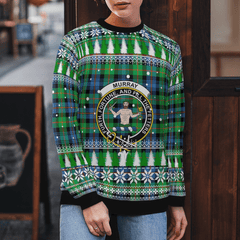 Clan Murray of Atholl Ancient Crest Tartan Christmas Ugly Sweater XQ20 Murray of Atholl Ancient Crest Tartan Tartan Ugly Sweater