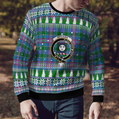 Clan Pitcairn Hunting Crest Tartan Christmas Ugly Sweater SD21 Pitcairn Hunting Crest Tartan Tartan Ugly Sweater