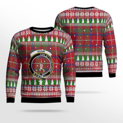 Clan Shaw Red Modern Crest Tartan Christmas Ugly Sweater OS75 Shaw Red Modern Crest Tartan Tartan Ugly Sweater