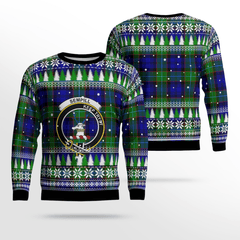 Clan Sempill Modern Crest Tartan Christmas Ugly Sweater OL17 Sempill Modern Crest Tartan Tartan Ugly Sweater