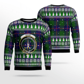 Clan Shaw Modern Crest Tartan Christmas Ugly Sweater MG95 Shaw Modern Crest Tartan Tartan Ugly Sweater