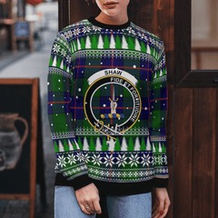 Clan Shaw Modern Crest Tartan Christmas Ugly Sweater MG95 Shaw Modern Crest Tartan Tartan Ugly Sweater