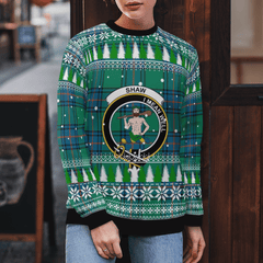 Clan Shaw Ancient Crest Tartan Christmas Ugly Sweater RS24 Shaw Ancient Crest Tartan Tartan Ugly Sweater