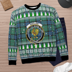 Clan Sinclair Hunting Ancient Crest Tartan Christmas Ugly Sweater EP93 Sinclair Hunting Ancient Crest Tartan Tartan Ugly Sweater