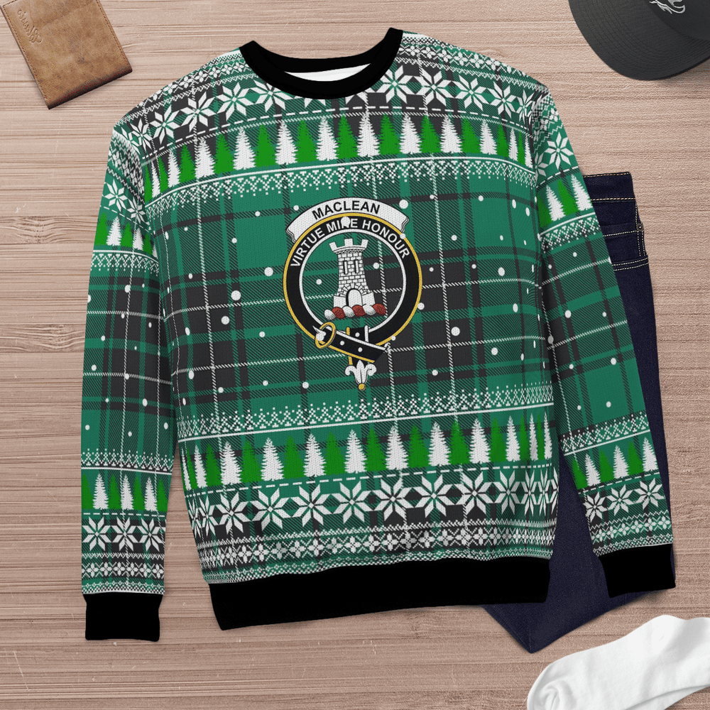 Clan MacLean Hunting Ancient Crest Tartan Christmas Ugly Sweater EF74 MacLean Hunting Ancient Crest Tartan Tartan Ugly Sweater